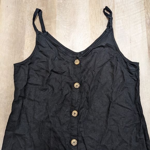 Cotton On Black Linen Blend Dress Spaghetti Strap - Picture 6 of 12